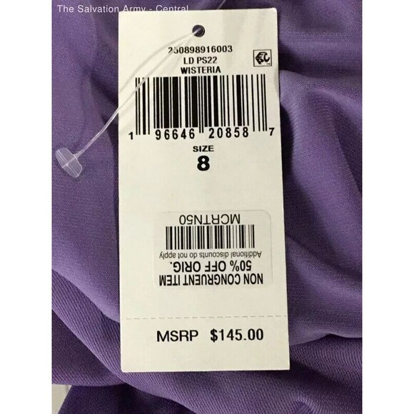 Lauren Ralph Lauren Stretch Crew Neck 3/4 Sleeve Dress in Wisteria size … - Picture 7 of 9